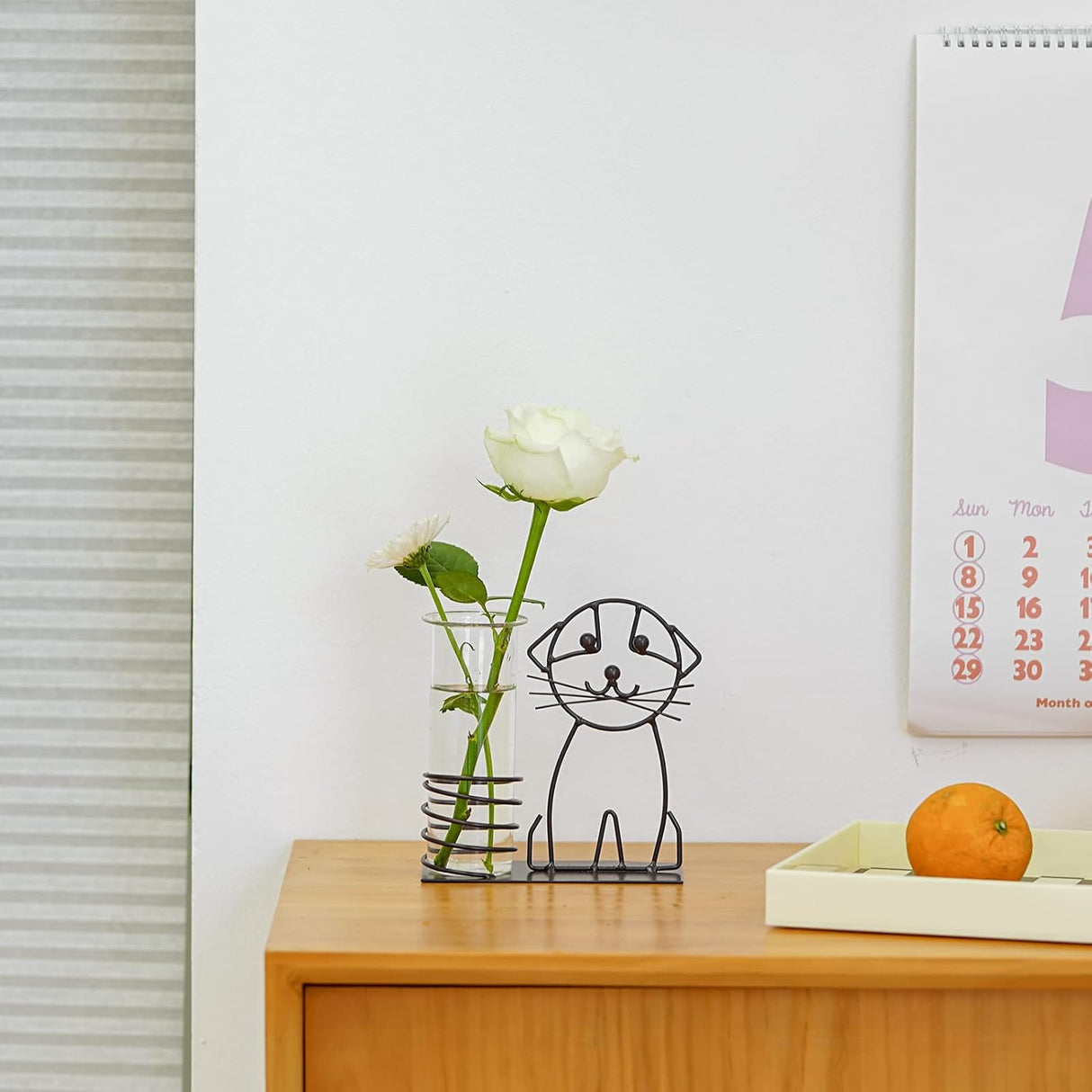 Marbrasse Jarrón hidropónico de vidrio de escritorio, florero con soporte para decoración del hogar, soporte moderno y creativo para terrario, contenedor Scindapsus (lindo perro)