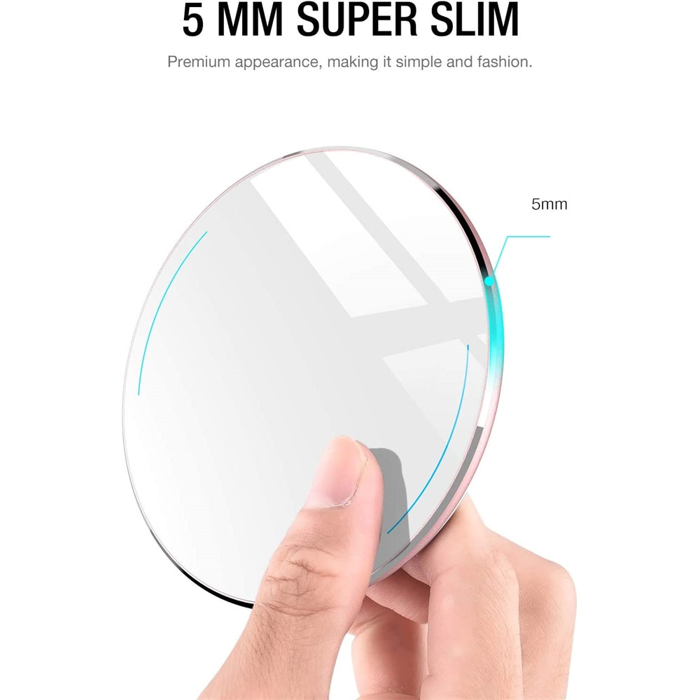 Cargador inalámbrico W1 de 10 W de aviación de aluminio