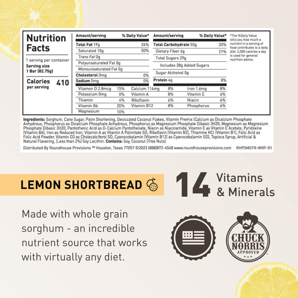 Barras de Ración Chuck Norris, 5 años, 14 vitaminas, Pack de 6