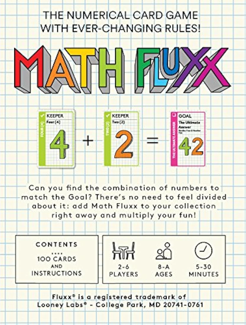 Fluxx Fluxx Matemáticas Juego de cartas