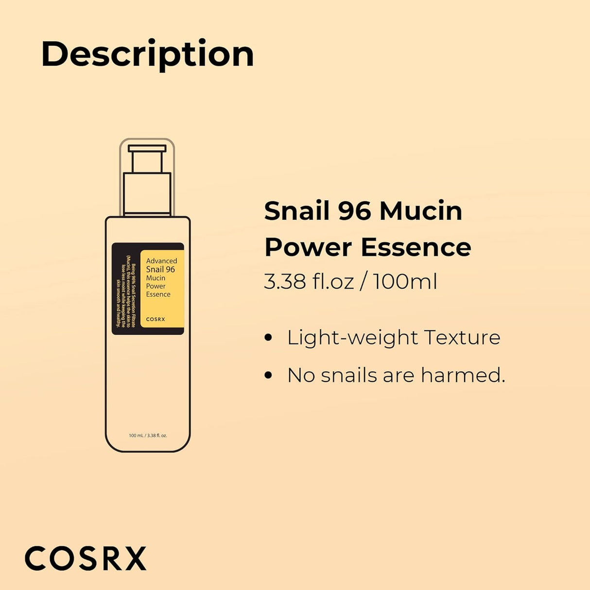 Esencia de mucina Cosrx Advanced Snail 100ml