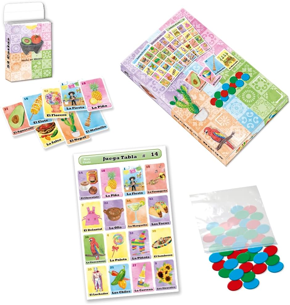 Juego de Bingo Fiesta Deluxe - 20 Tableros y Fichas para 20 Jugadores