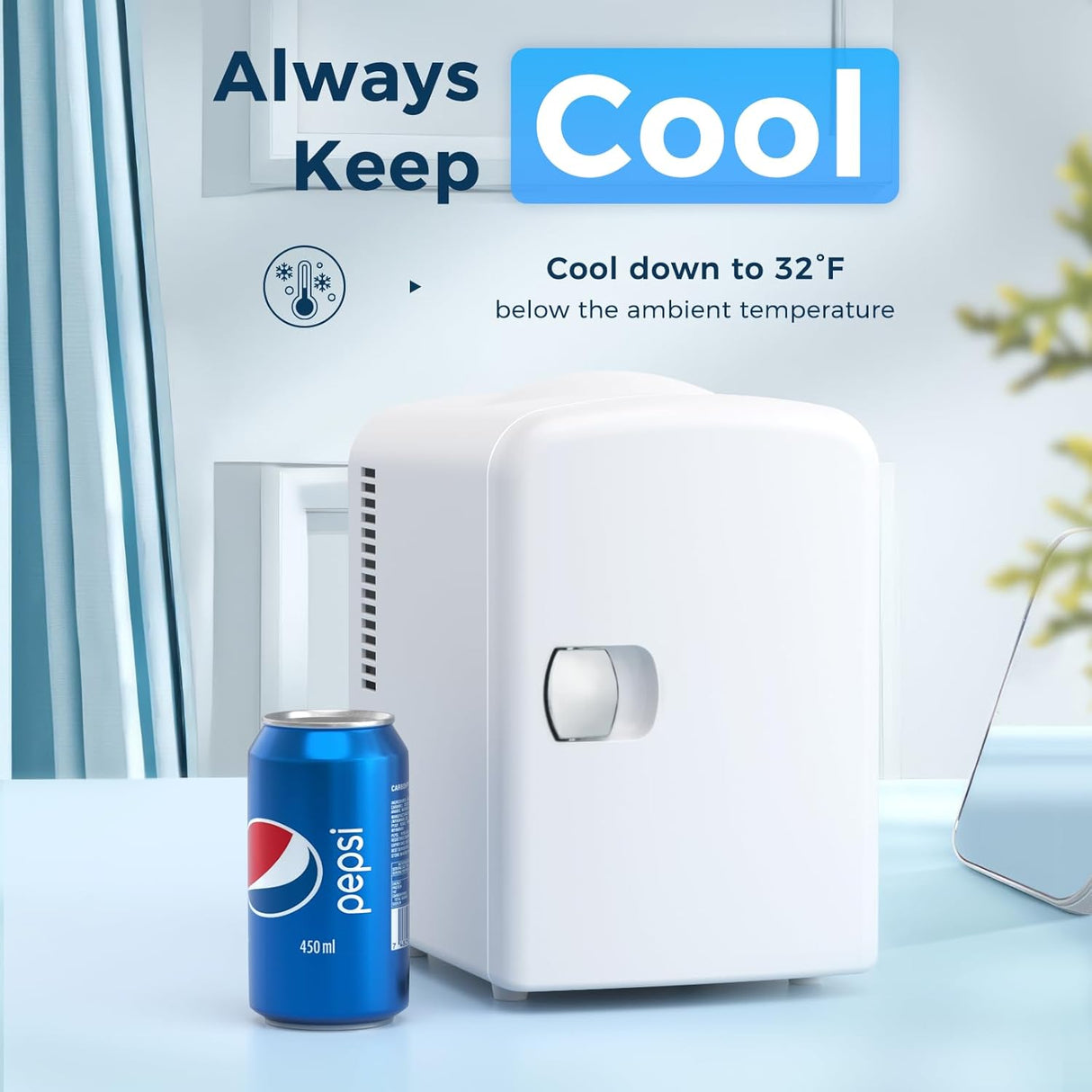 Refrigerador Compacto Antártico, 4L, Portátil, Mini Fridge