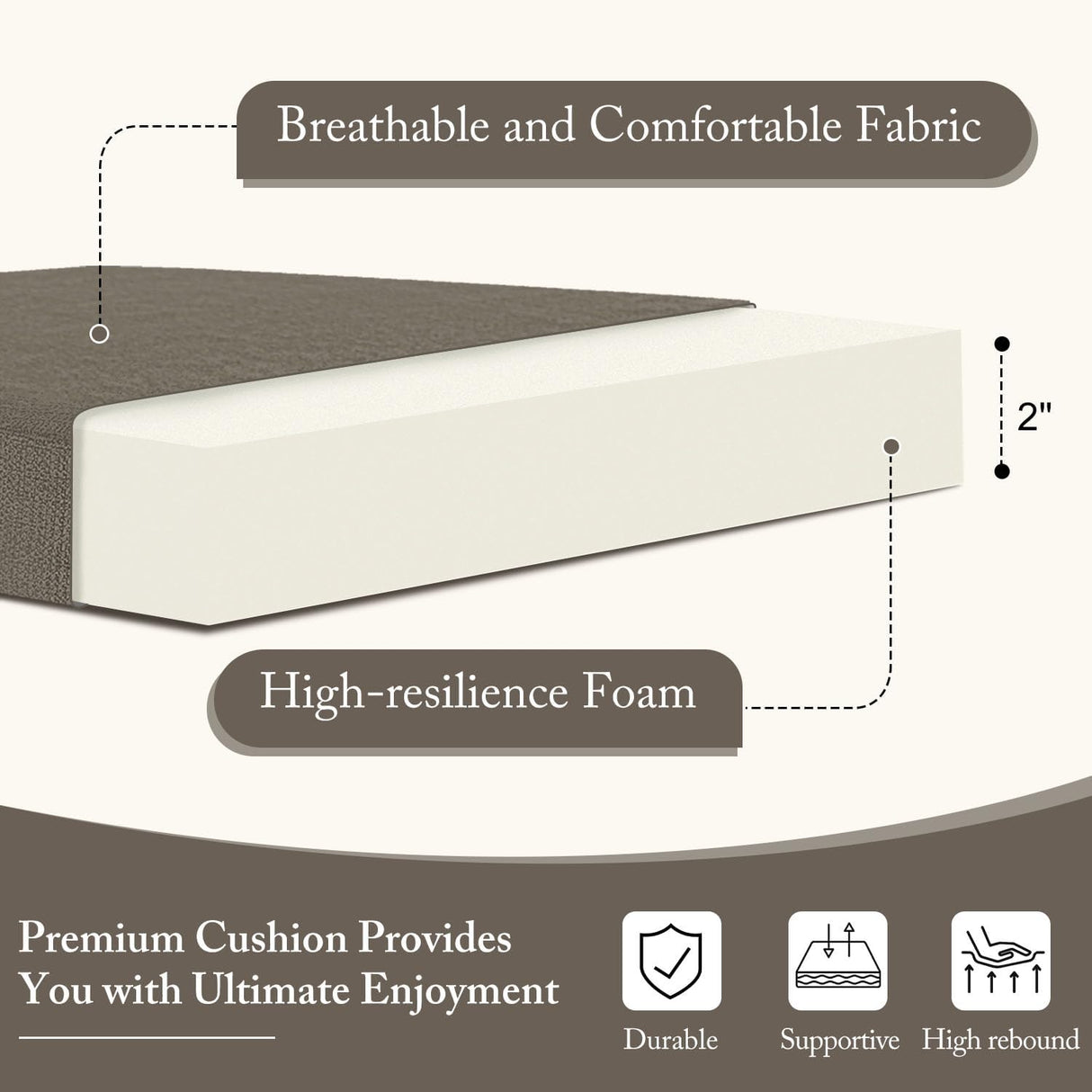 Cojines para Sillas de Comedor Cozyide, 4 Pack, Antideslizantes