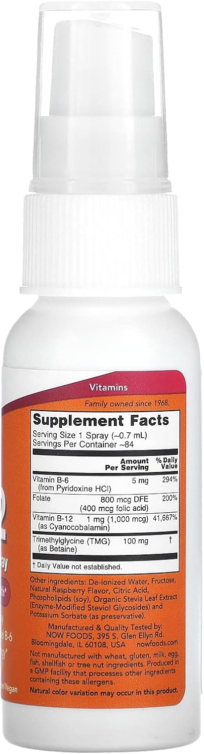Now Foods Aerosol liposomal B-12, 1,000 mcg, 2 fl oz (2.0 fl oz)