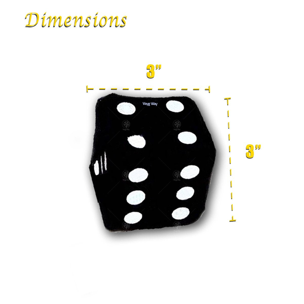 dados colgantes blanco y negro para auto