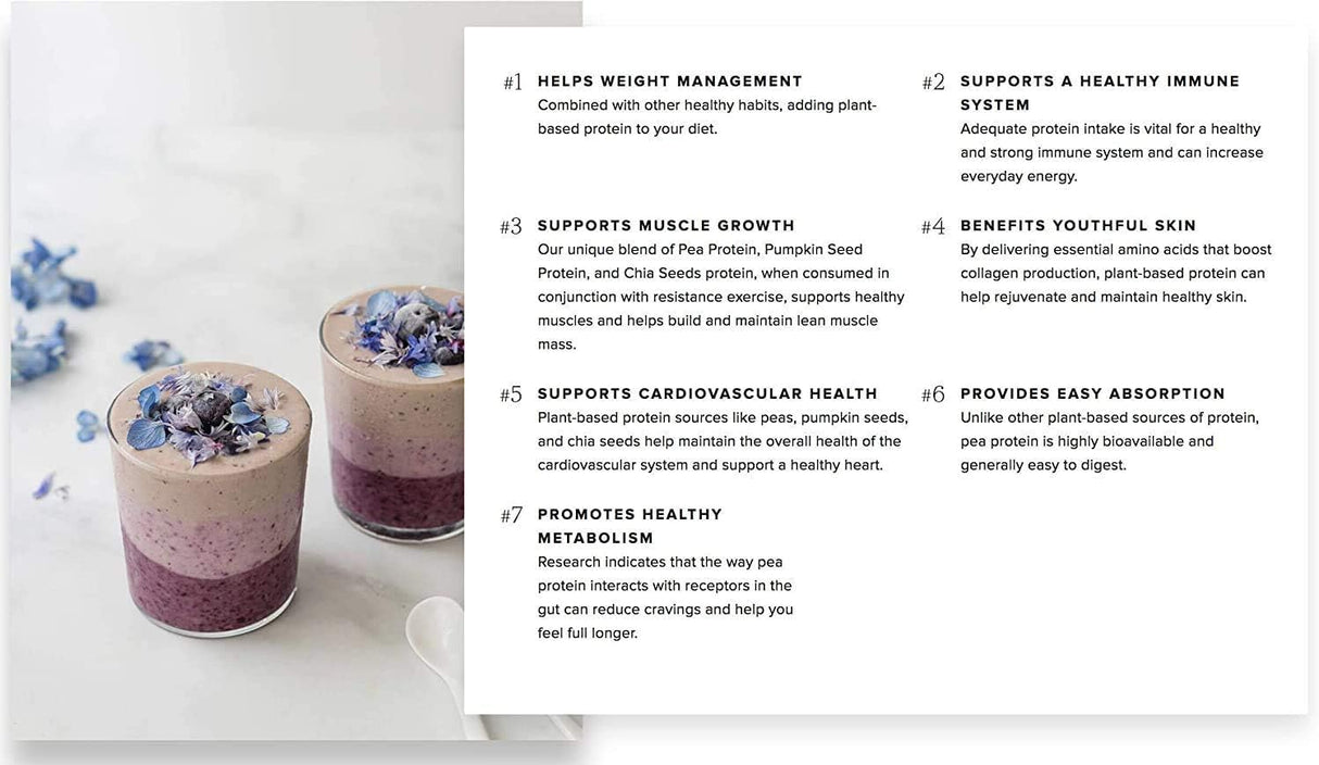 Proteína Vegana de Guisante Truvani | 20g Orgánica | Sin Gluten