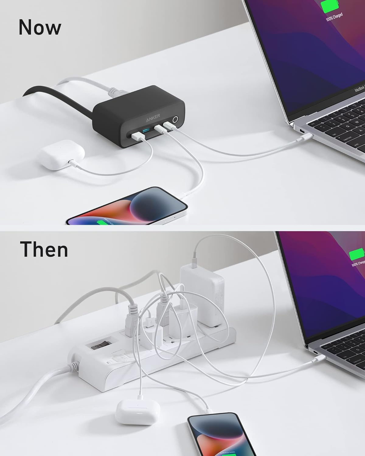 Cargador o Estación de carga regleta de alimentación USB C