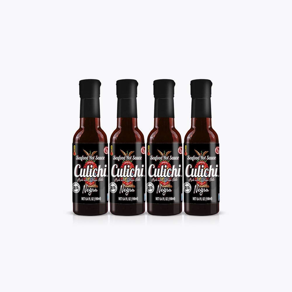 Salsa Culichi Negra 6.4oz - Salsa de Mariscos - Cantidad 4 Botellas