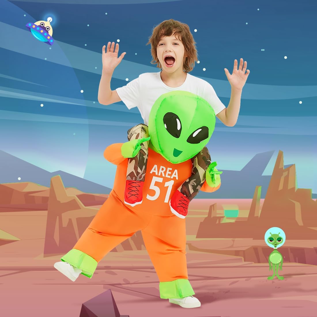 Disfraz Inflable Alienígena GOOSH para Niños Halloween Festejo