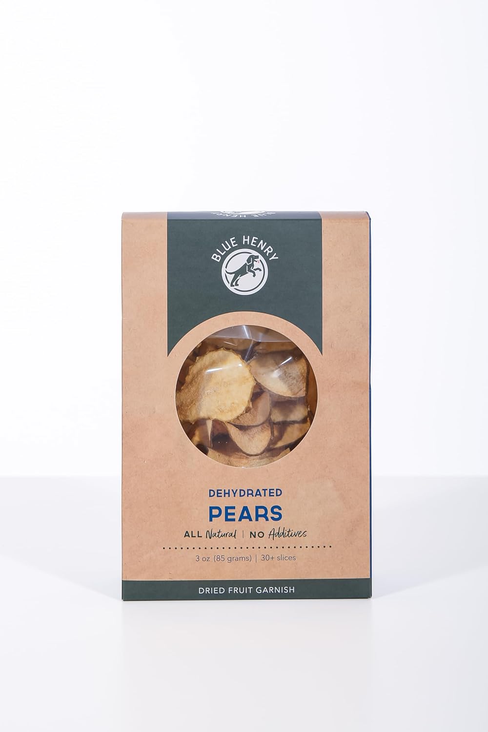 Rodajas de Pera Deshidratada BlueHenry - Vegano, Natural, 3oz