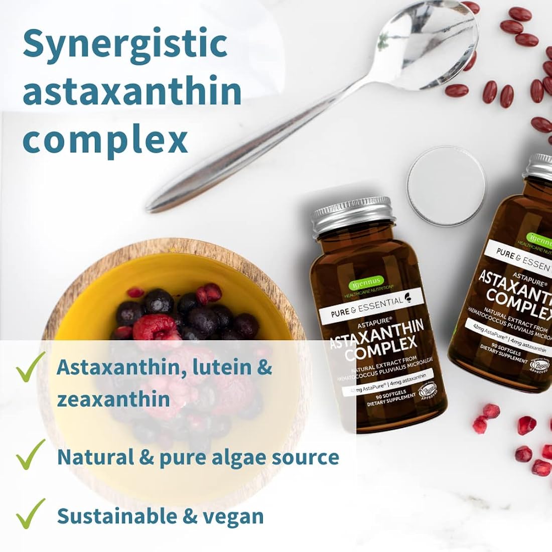 Suplementos Alimenticios de astaxantina pura y esencial