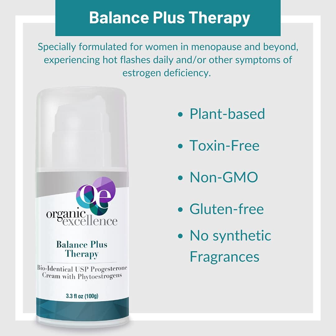 Balance Plus Terapia con Progesterona Orgánica USP, 3.3 oz