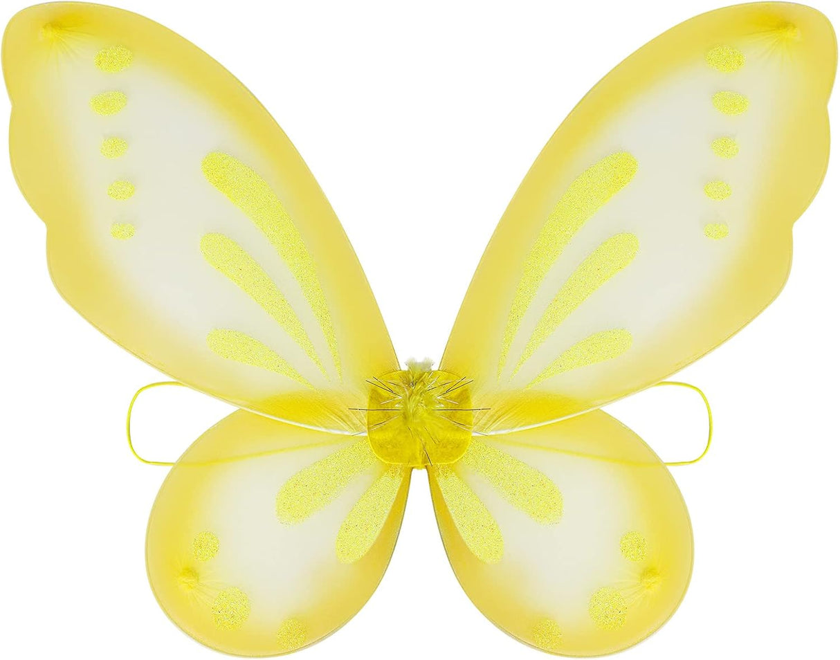 Disfraces de Alas de hada de mariposa amarillo talla únnica