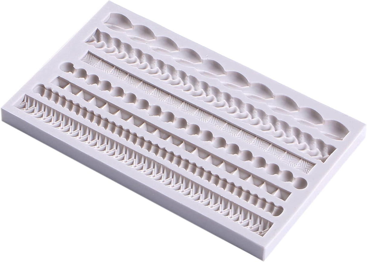 Moldes de fondant de encaje de voluta decoración