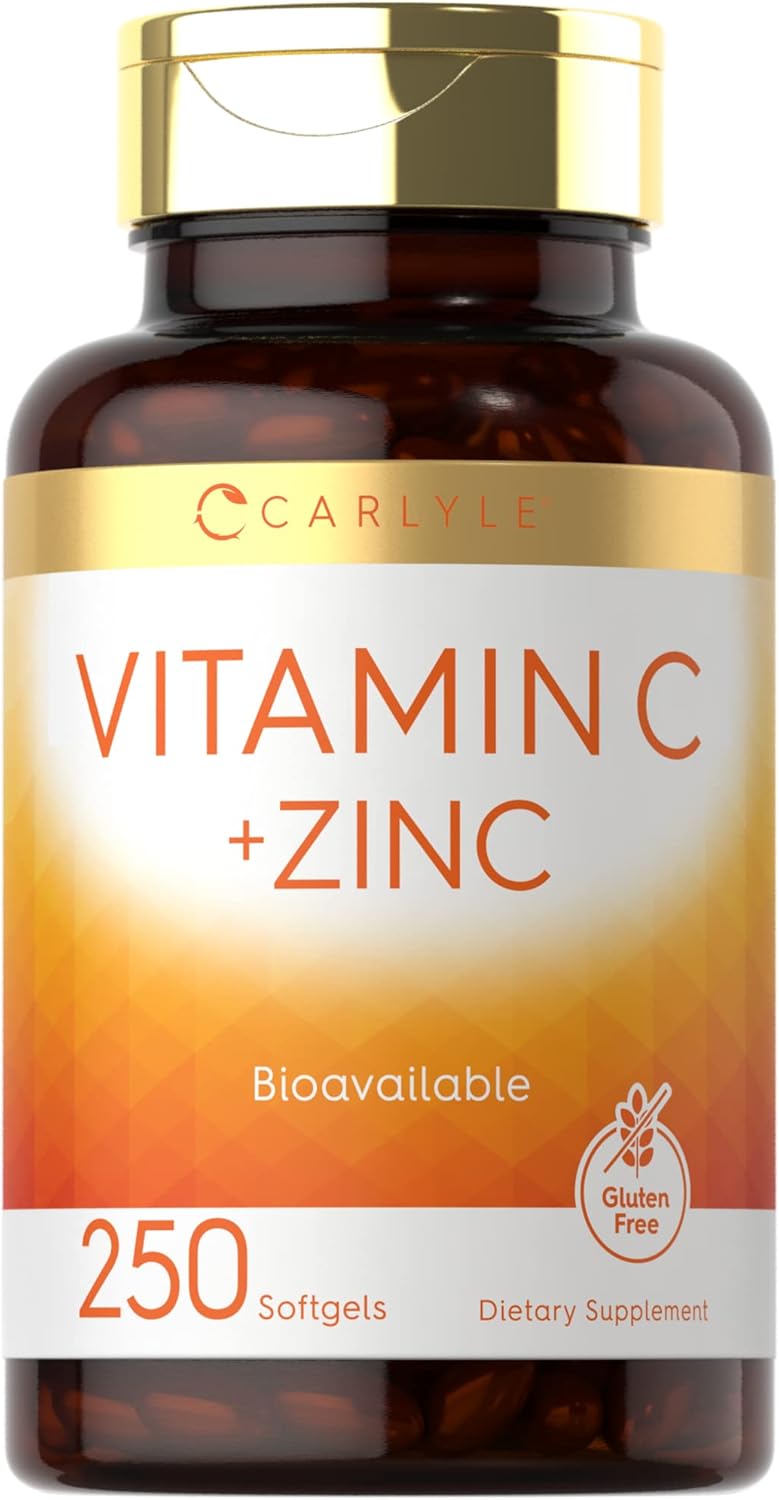 Carlyle Vitamina C con Zinc | 250 Softgels | Bioavailable