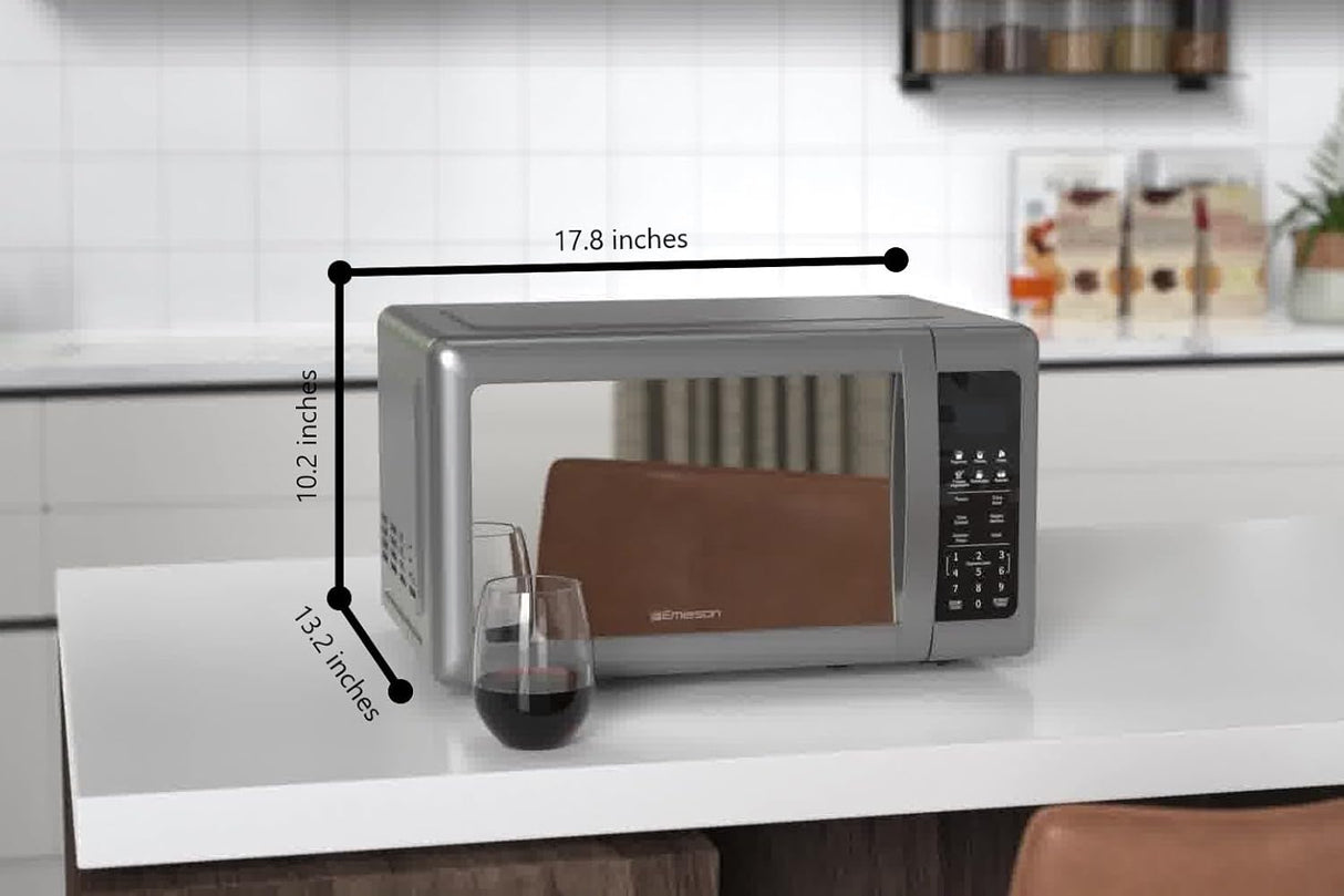 Horno de Microondas Emerson MW7601SL, 0.7 Cu. Ft, 10 Niveles