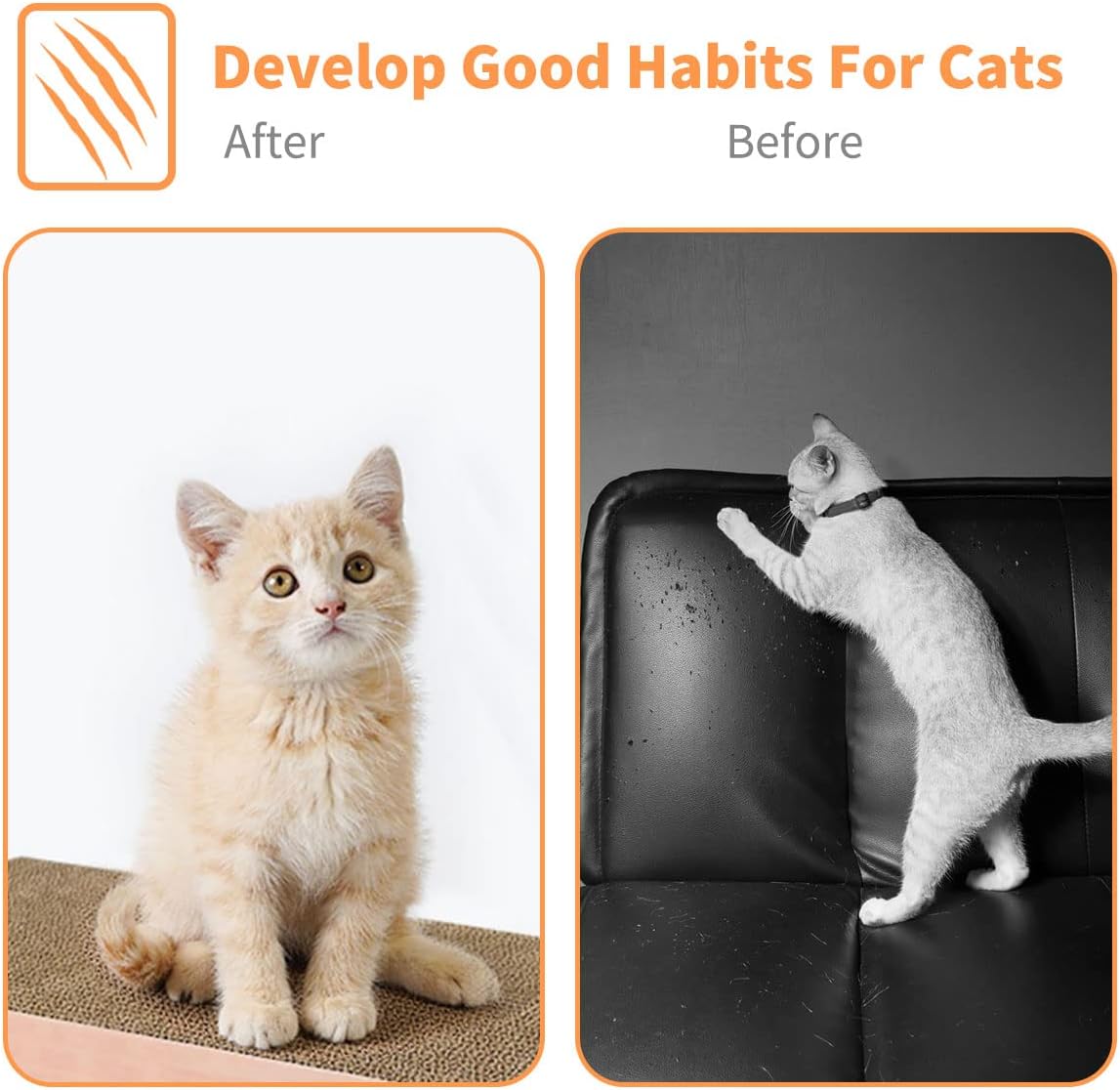 Caja de cartón rascador para gatos de interior 5 paquetes