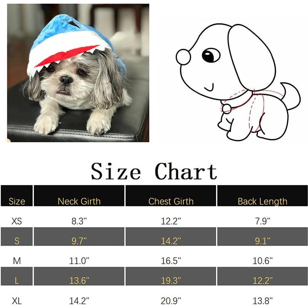 Disfraces de tiburón para perros talla S