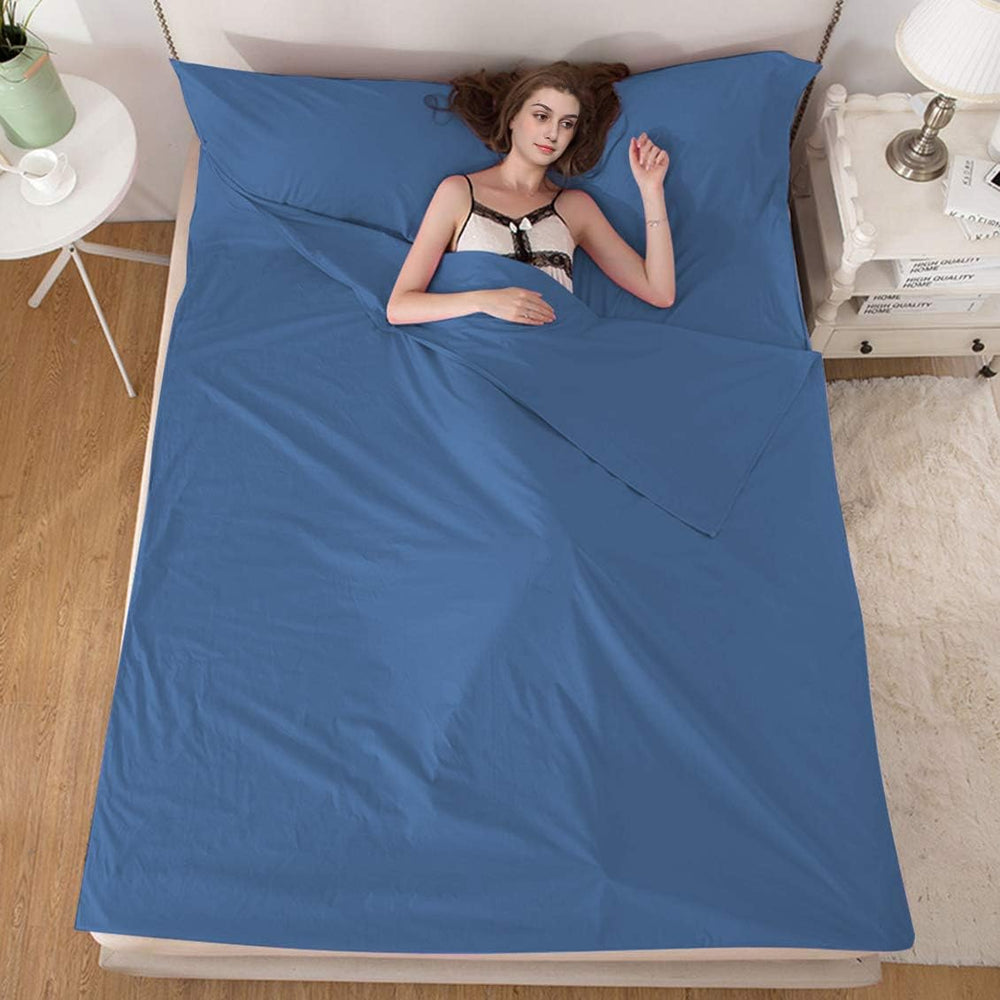 Saco de dormir para camping azul