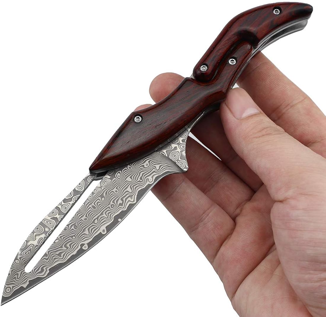 Cuchillo plegable parte trasera redonda