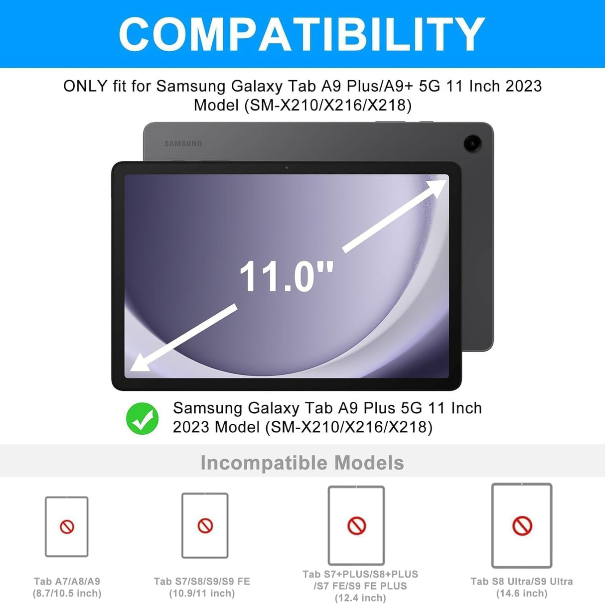 Funda con Teclado Samsung Galaxy Tab A9+/Plus 11'' 2023