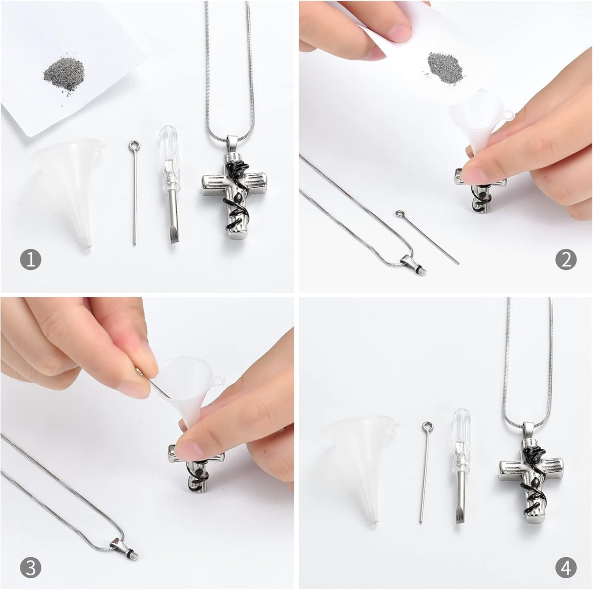 Collar de urna para cenizas para cremación, conmemorativo