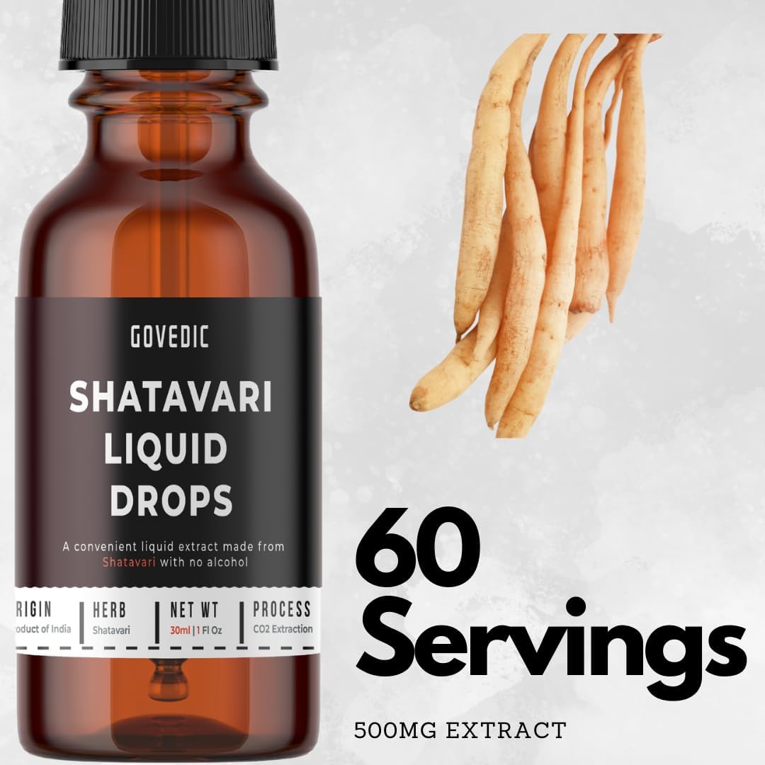 Shatavari Liquid Drops 1 Fl Oz 1.0 fl oz 60 porciones 500 mg