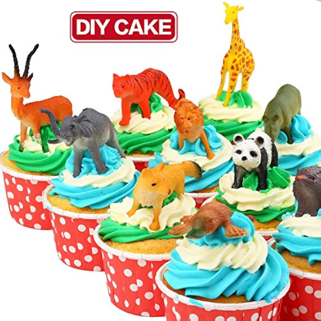 Funcorn Toys Animal Toy Juego de 64 juguetes de plástico