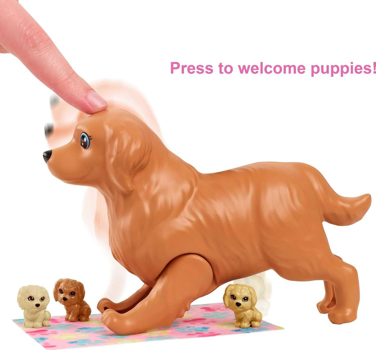 Set de Barbie con mascotas, con cachorro y accesorios, 3 piezas