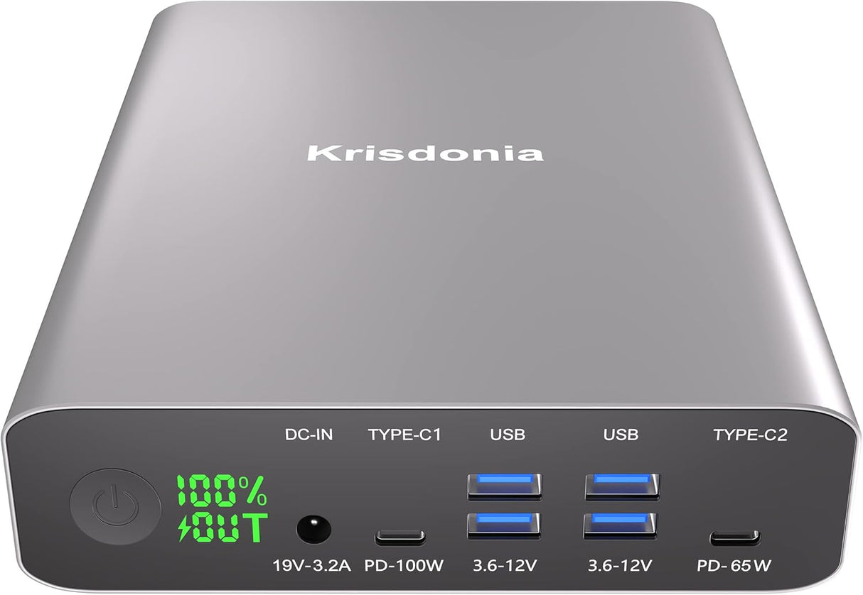 Cargador portátil de 64000 mAh PD de 100 W USB C d