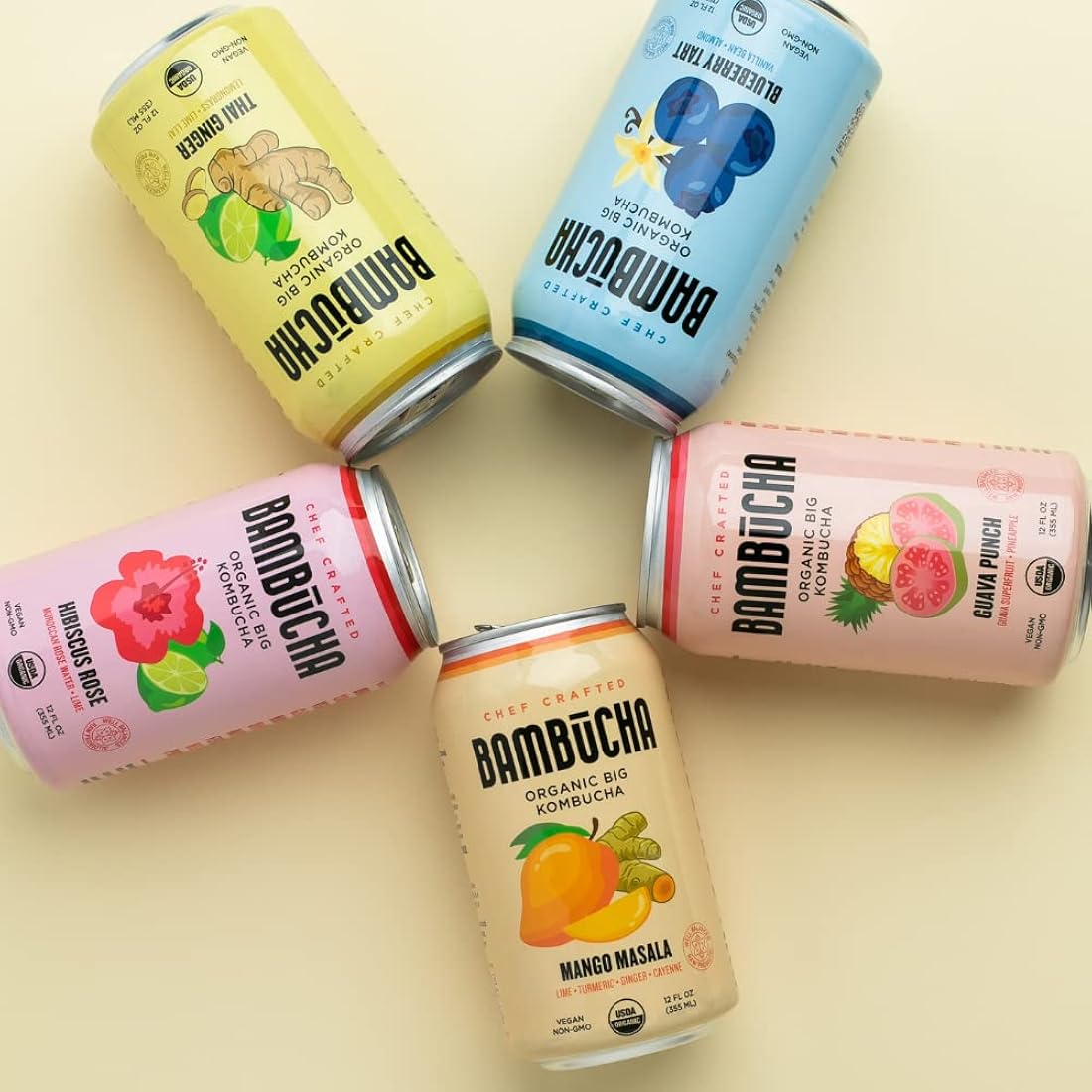 Bambucha Kombucha Paquete variado de 12 unidades