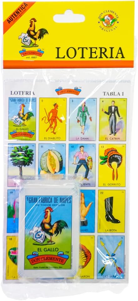 Juego de Lotería Mexicana Don Clemente, 10 Tablas Ilustradas