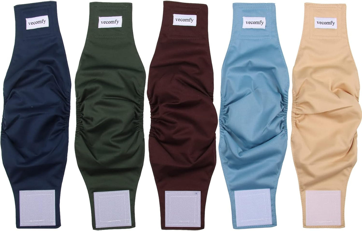 Vecomfy Bandas para el vientre para perros (paquete 5) S