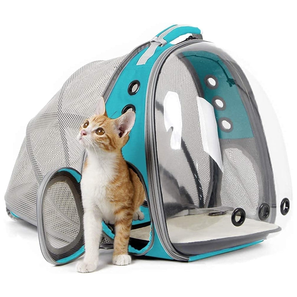 Mochila expandible para gatos de astronauta con ventana