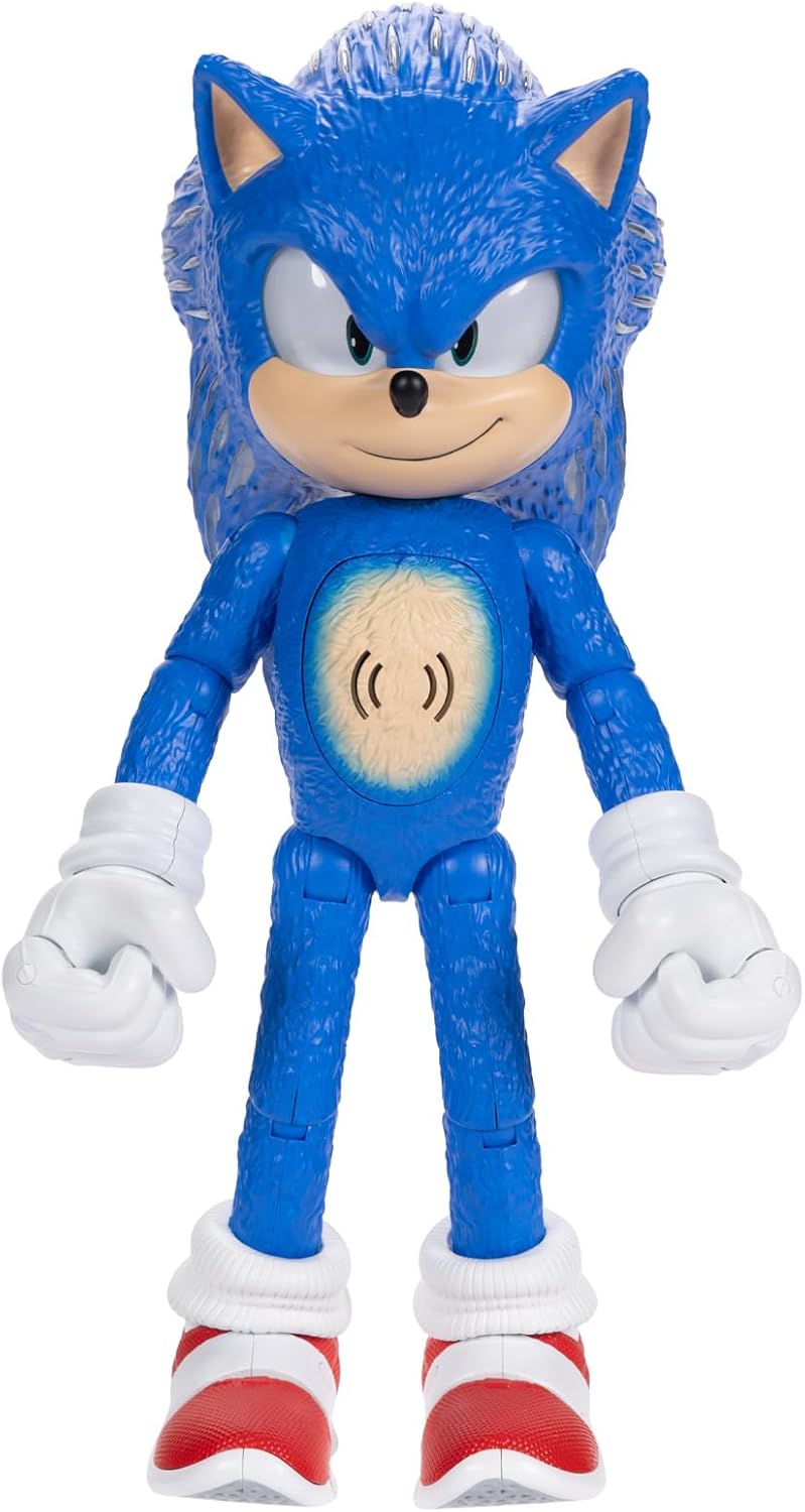 Figura Sonic 12 Ultimate, Sonic, 30+ Frases, Ojos y Espinas Lumin.