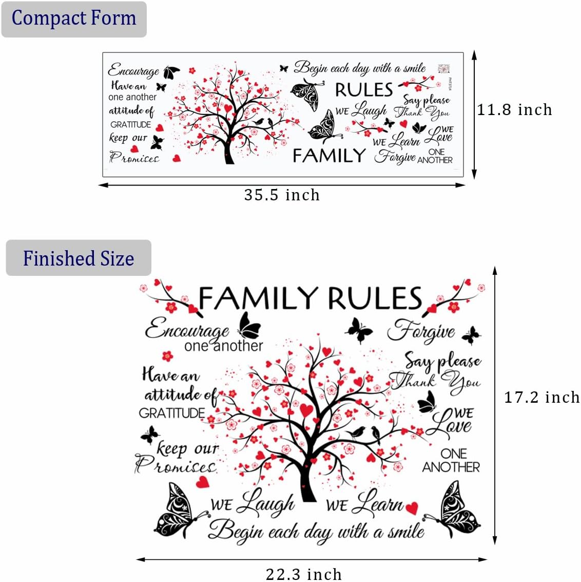 Pegatinas de Pared Inspiracionales Familia, Decoración