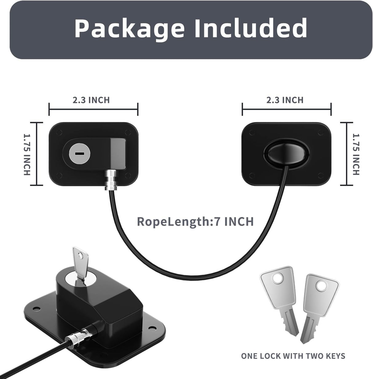 2 cerraduras para refrigerador con protección de alambre