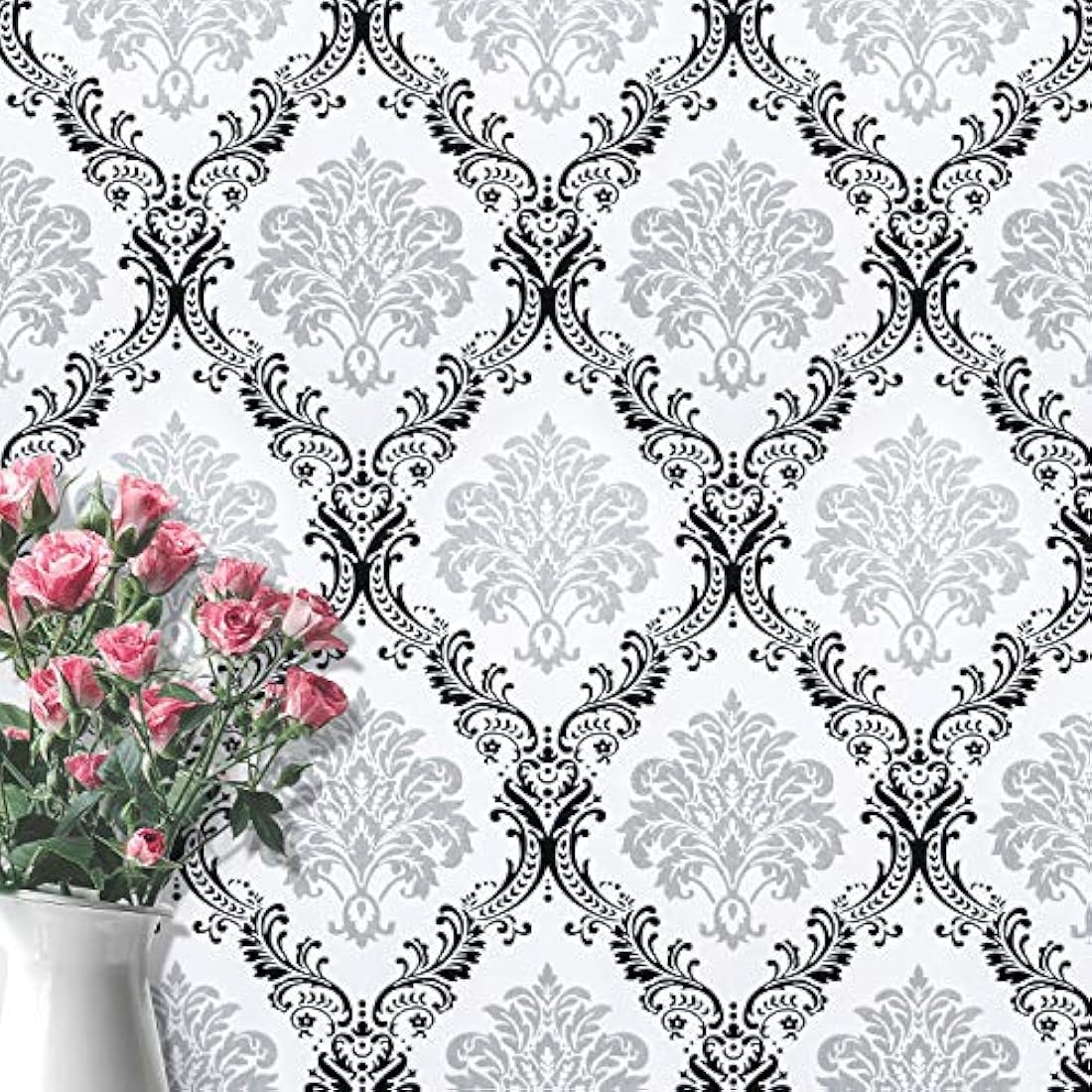 Papel de pared extraíble de papel de pared de Damasco color