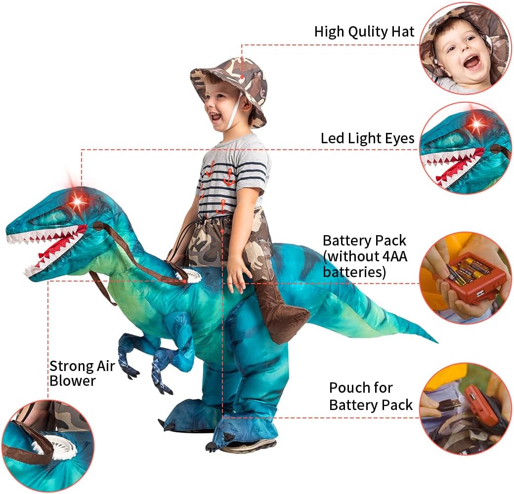 Disfraz Inflable Dinosaurio GOOSH para Niños Halloween Divertido