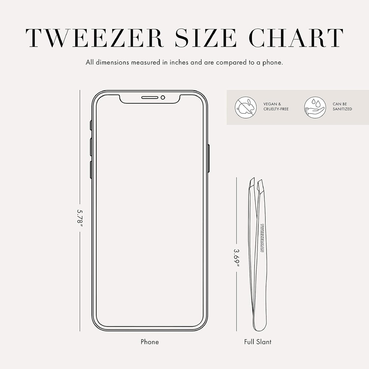 Pinzas de Cejas de Acero Inoxidable - Tweezerman, Slant