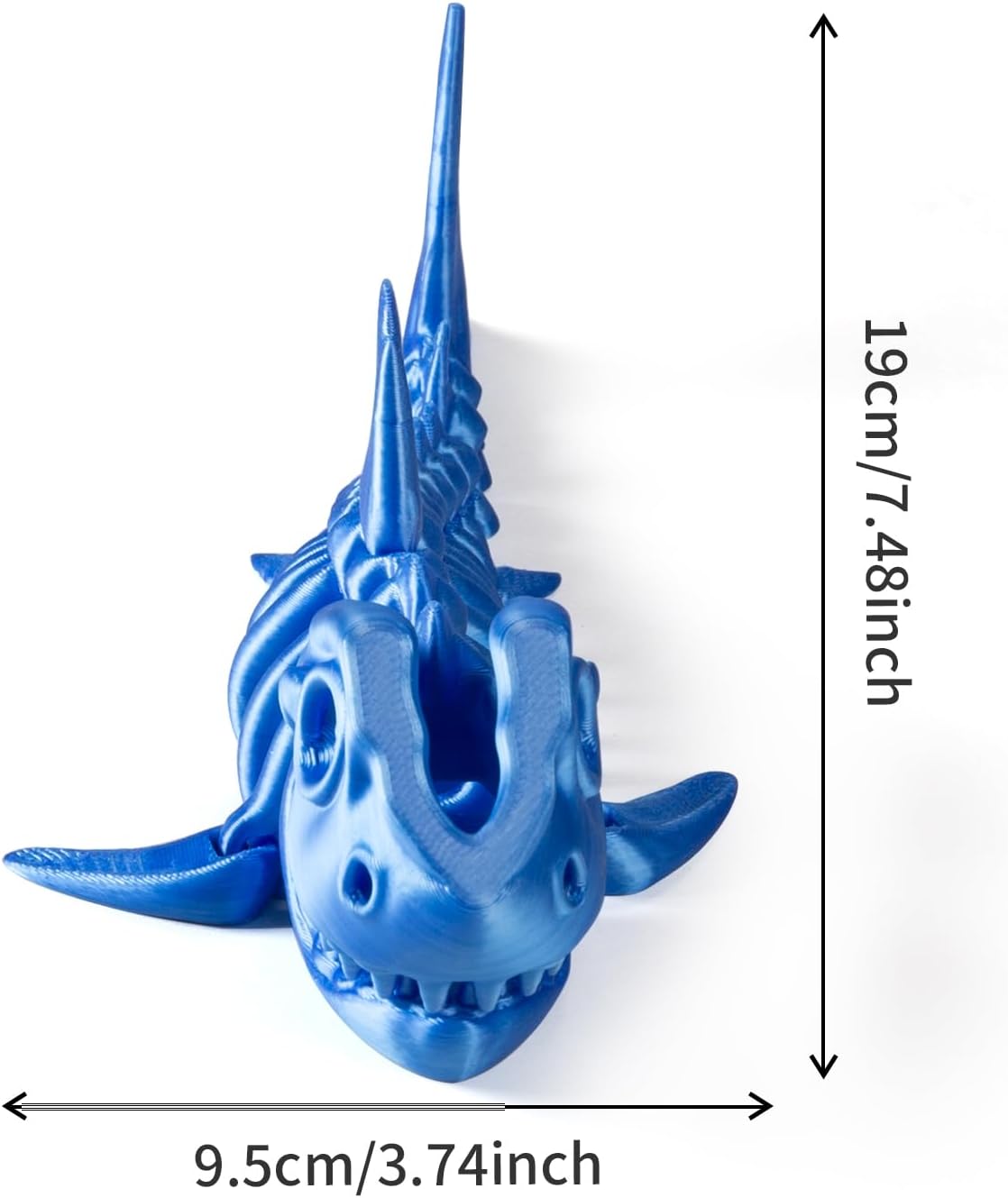 Tiburón Articulado Impreso en 3D - Juguete Fidget Modelo Arcoíris