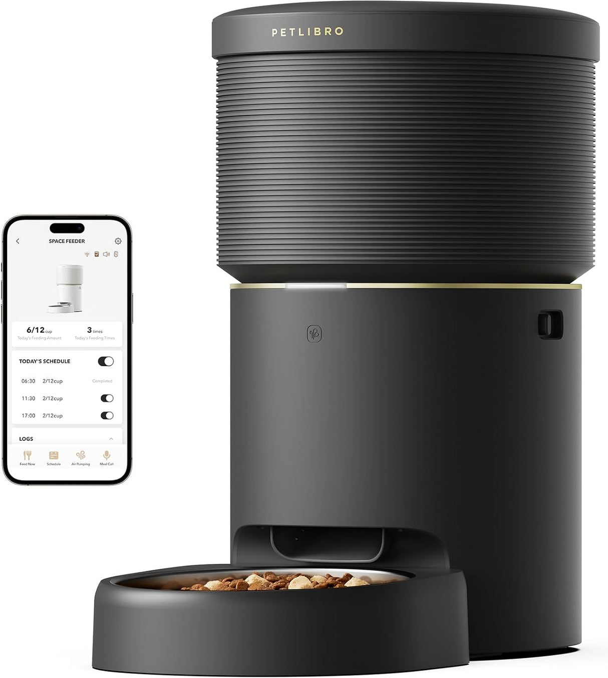 Comedero automático para gato, Negro PLAF10721W PETLIBRO