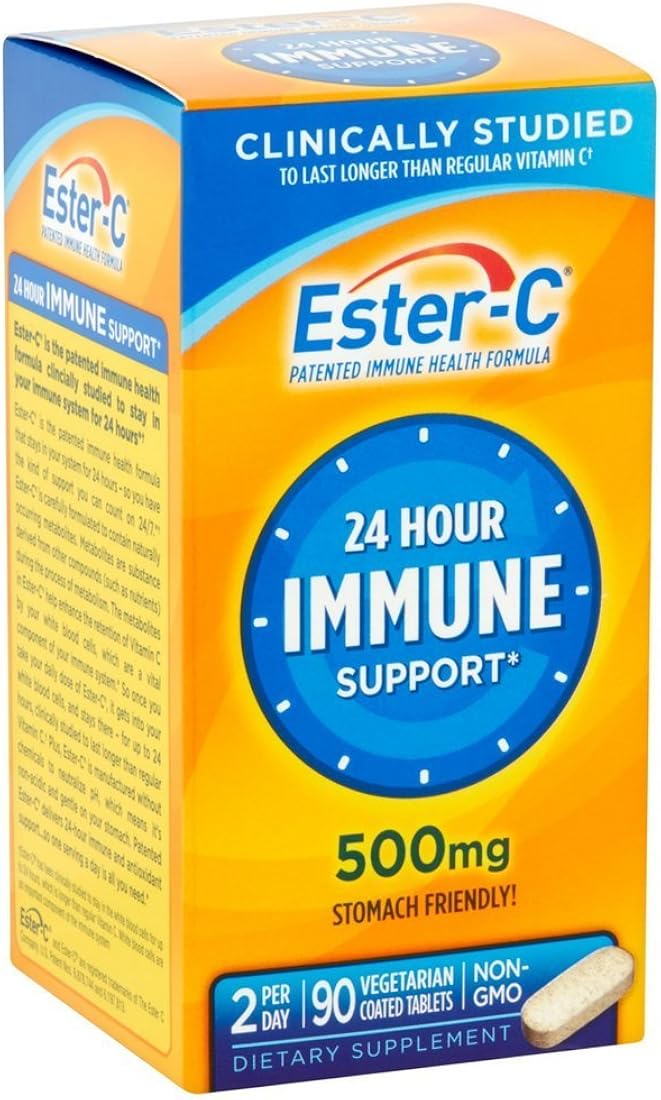 Ester-C 500 mg Coated Tablets 90 ea (Pack of 3)
