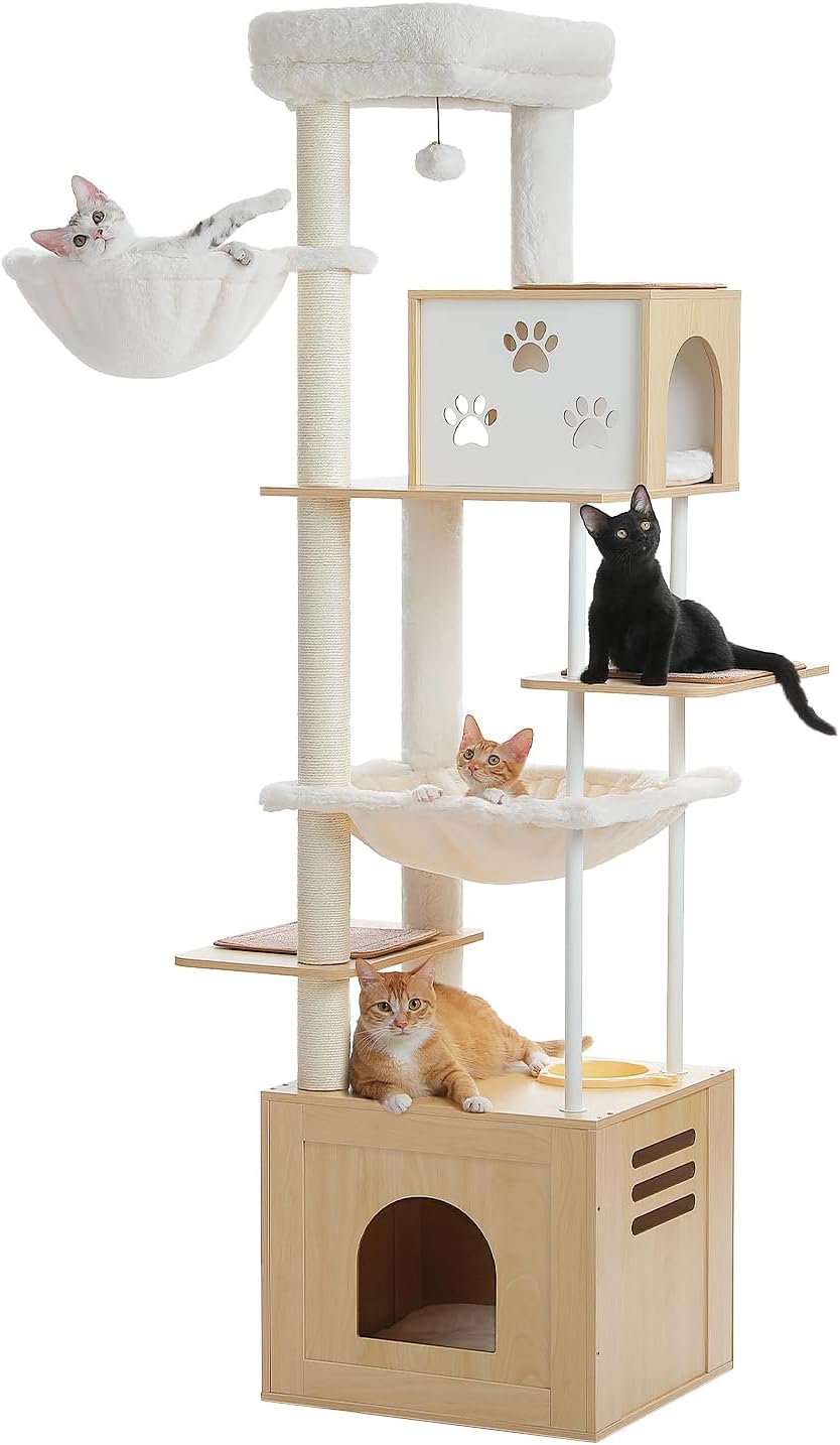 Árbol para Gatos PAWZ Road, 74.8 con Estación de Comida