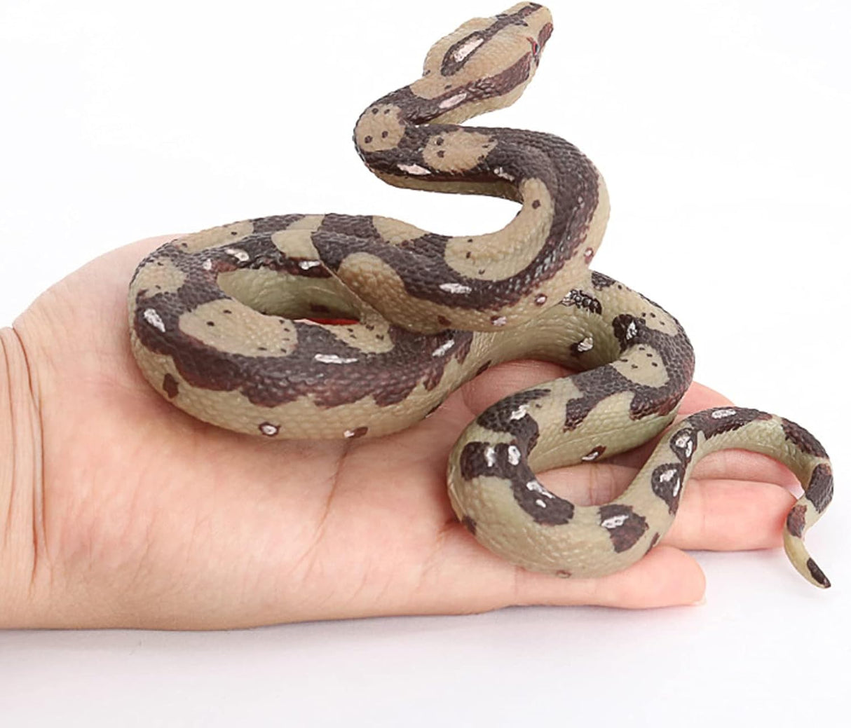 2 figuras de serpiente falsas realistas de goma de broma