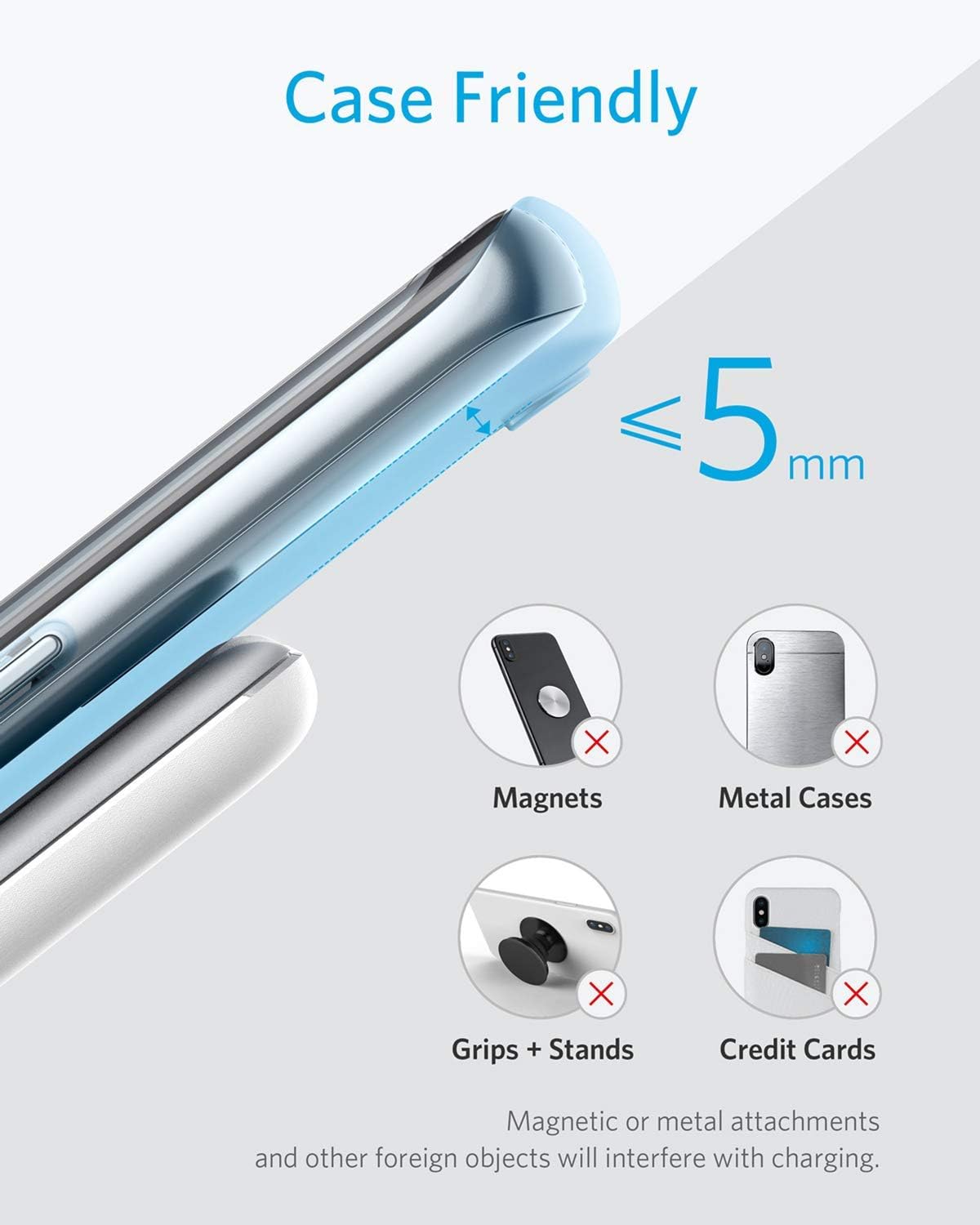 Cargador inalámbrico 313 soporte color blanco