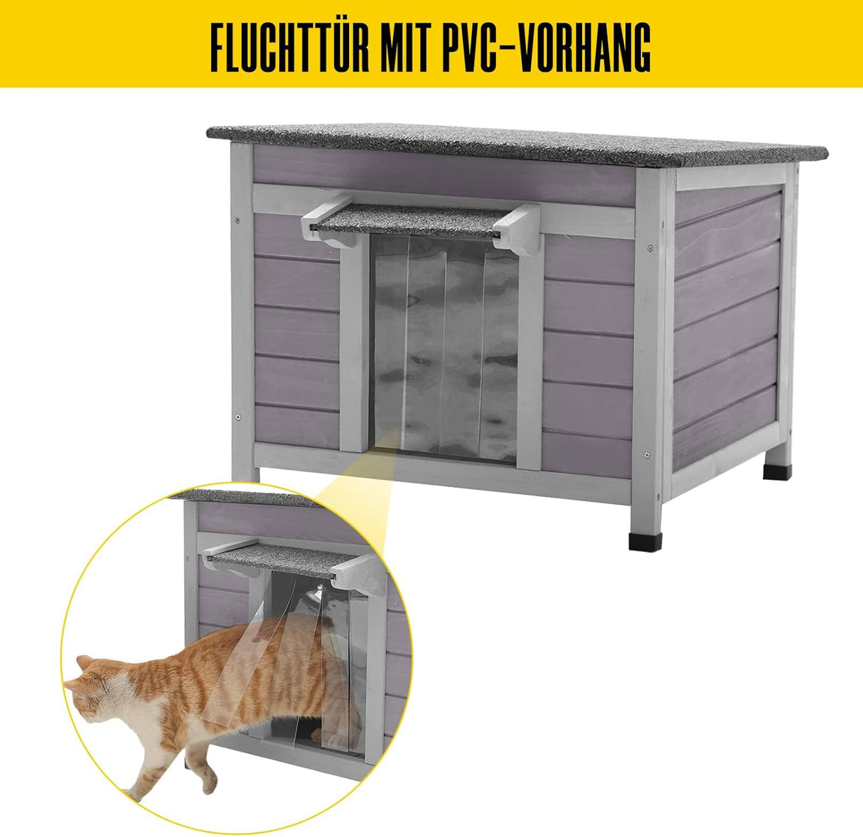 Casa para Gatos Aivituvin, Refugio Impermeable para Animales