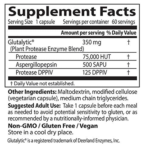 Doctor's Best Gluten Rescue con Glutalytic, Non-GMO, Vegan