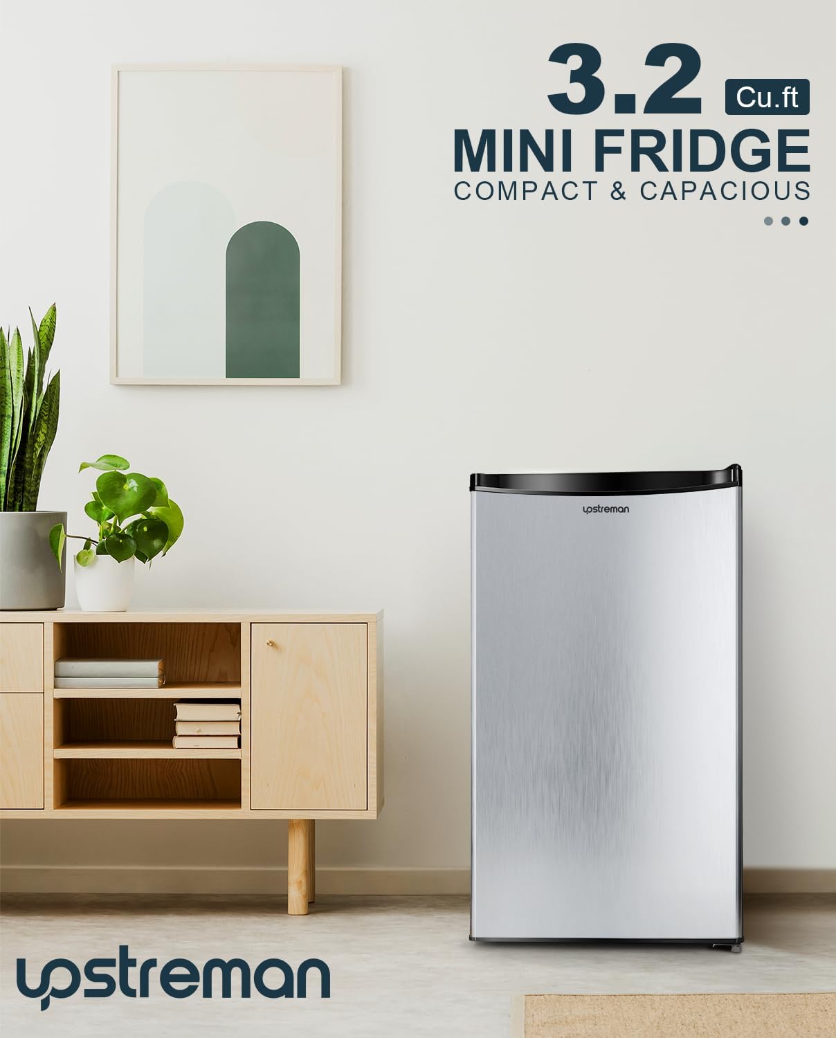 Refrigerador Mini Upstreman 3.2 Cu.Ft con Congelador SR321